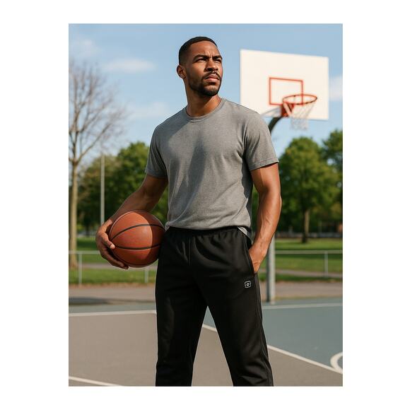 AND1 Men’s Black Tech Fleece Sweatpants Size L (32x30) - Picture 4 of 13